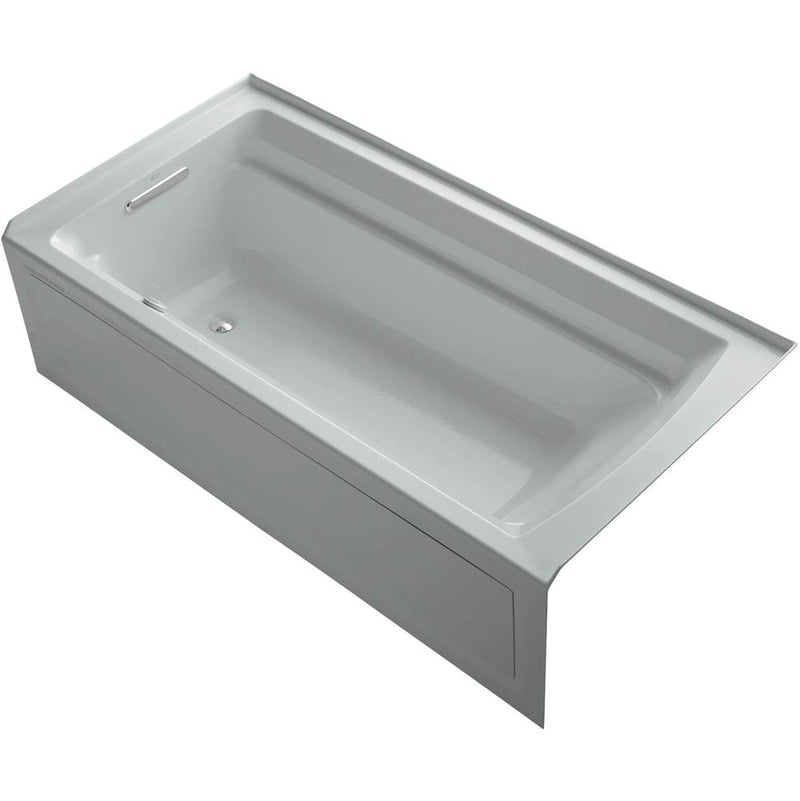Kohler Archer® 72'' x 36'' integral apron Heated BubbleMassage™ air bath with Bask® heated surface and left-hand drain