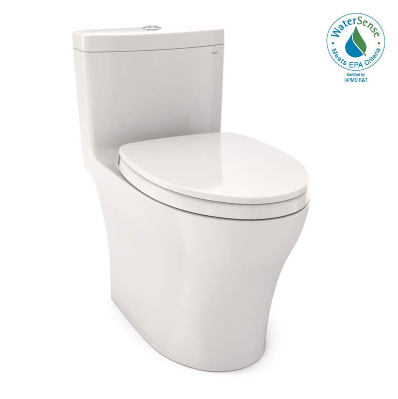 TOTO Aquia® IV One-Piece Elongated Dual Flush 1.0 and 0.8 GPF Universal Height, WASHLET®+ Ready Toilet with CEFIONTECT®,