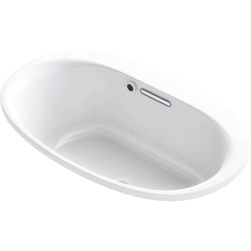 Kohler Underscore® Oval 59-11/16'' x 35-5/8'' heated BubbleMassage™ air bath with center drain