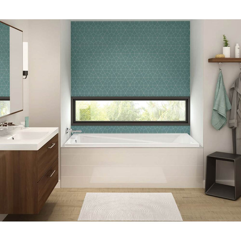 Maax Exhibit 6042 Acrylic Drop-in End Drain Combined Whirlpool & Aeroeffect Bathtub