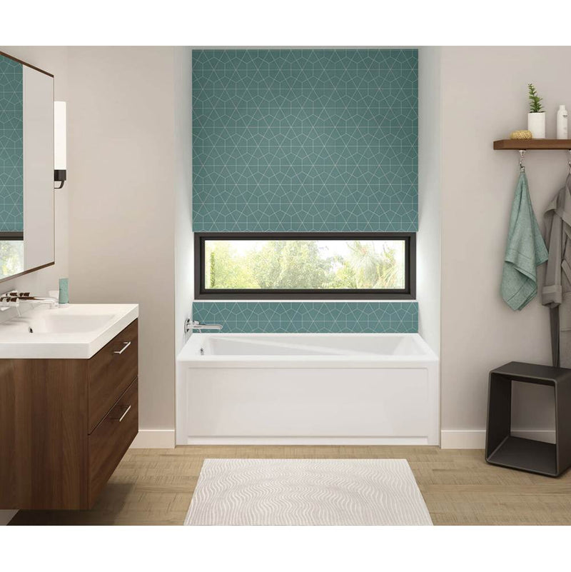 Maax Exhibit 6632 IFS Acrylic Alcove Right-Hand Drain Aeroeffect Bathtub