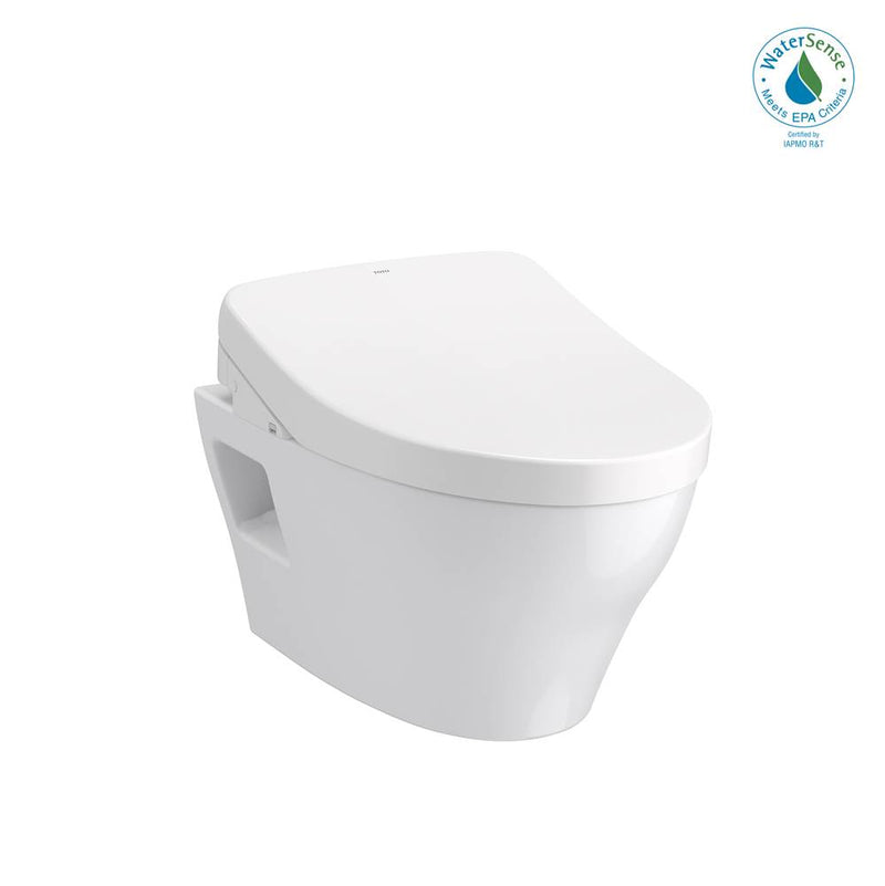 TOTO Toto® Washlet®+ Ep Wall-Hung Elongated Toilet With S500E Bidet Seat And Duofit® In-Wall 0.9 And 1.28 Gpf Dual-Flush Tank System,