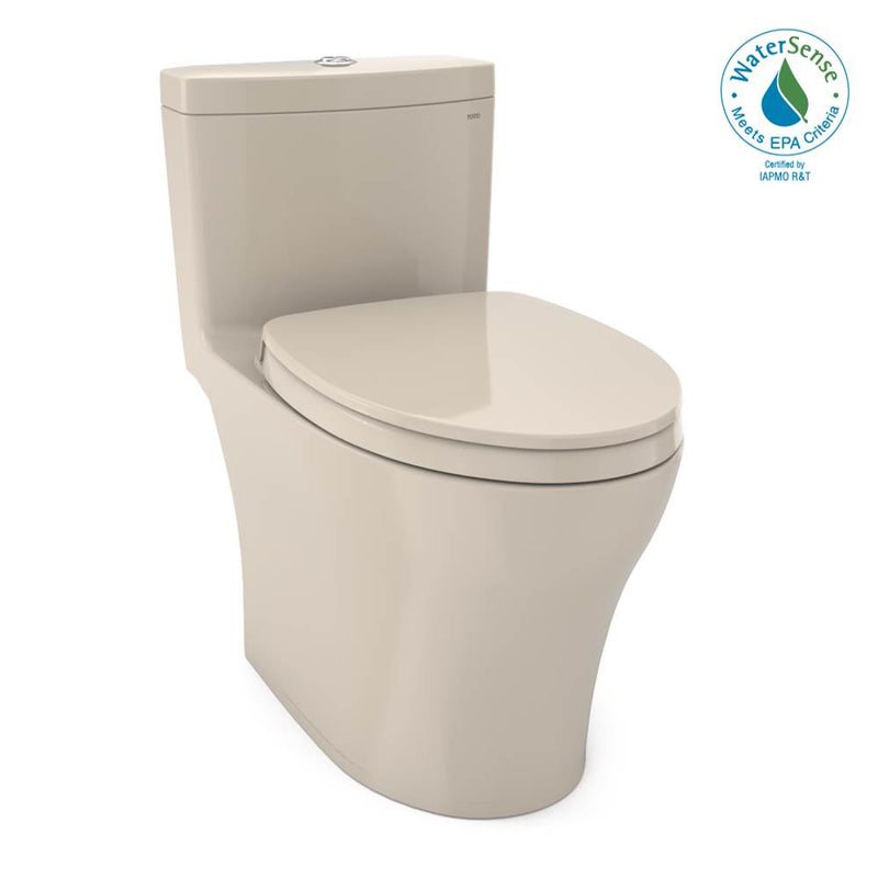TOTO Aquia® IV One-Piece Elongated Dual Flush 1.0 and 0.8 GPF Universal Height, WASHLET®+ Ready Toilet with CEFIONTECT®
