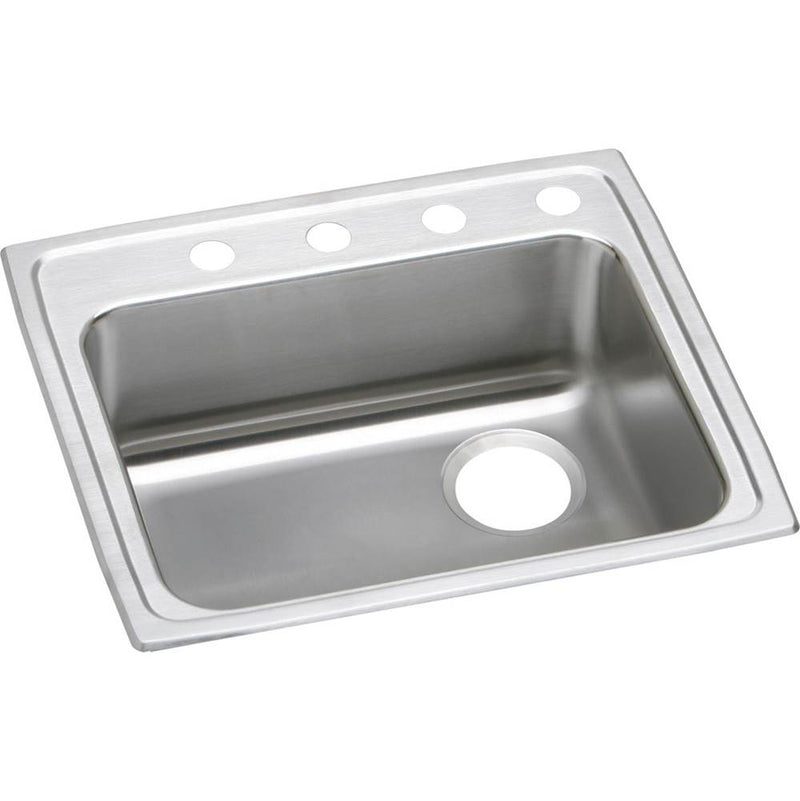 Elkay Lustertone Classic Stainless Steel 25'' x 21-1/4'' x 5-1/2'', Single Bowl Drop-in ADA Sink