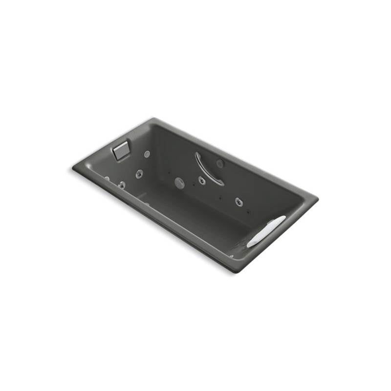 Kohler Tea-for-Two® 66'' x 36'' drop-in Effervescence whirlpool bath with spa/massage package