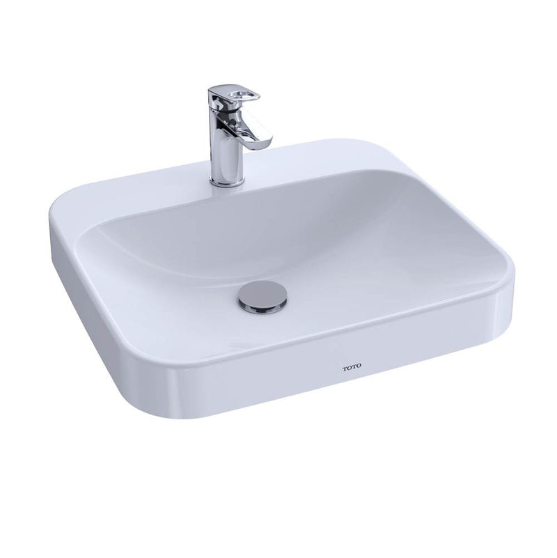 TOTO Toto® Arvina™ Rectangular 20'' Vessel Bathroom Sink With Cefiontect For Single Hole Faucets