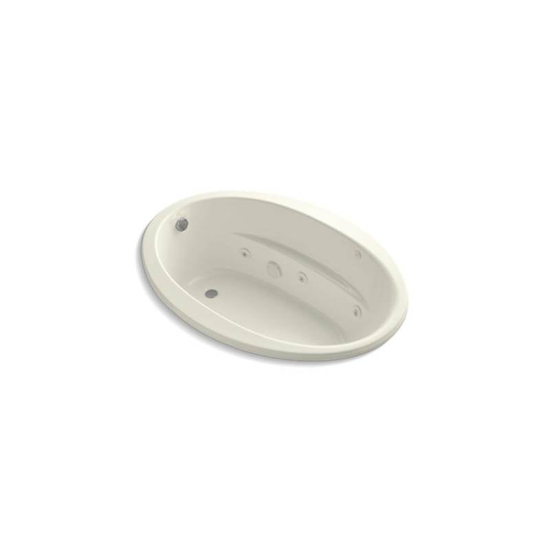 Kohler Sunward® 60'' x 42'' drop-in whirlpool bath with end drain, heater and custom pump location
