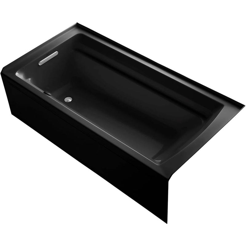 Kohler Archer® 72'' x 36'' integral apron Heated BubbleMassage™ air bath with Bask® heated surface and left-hand drain