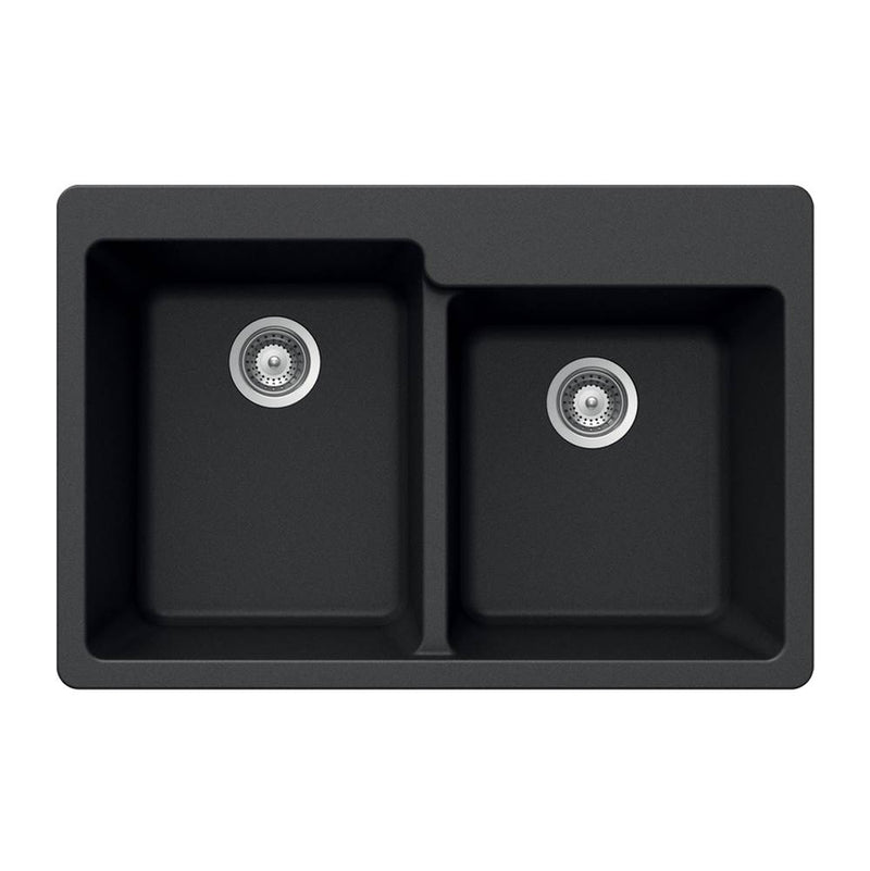 Hamat Granite Topmount 60/40 Double Bowl Kitchen Sink