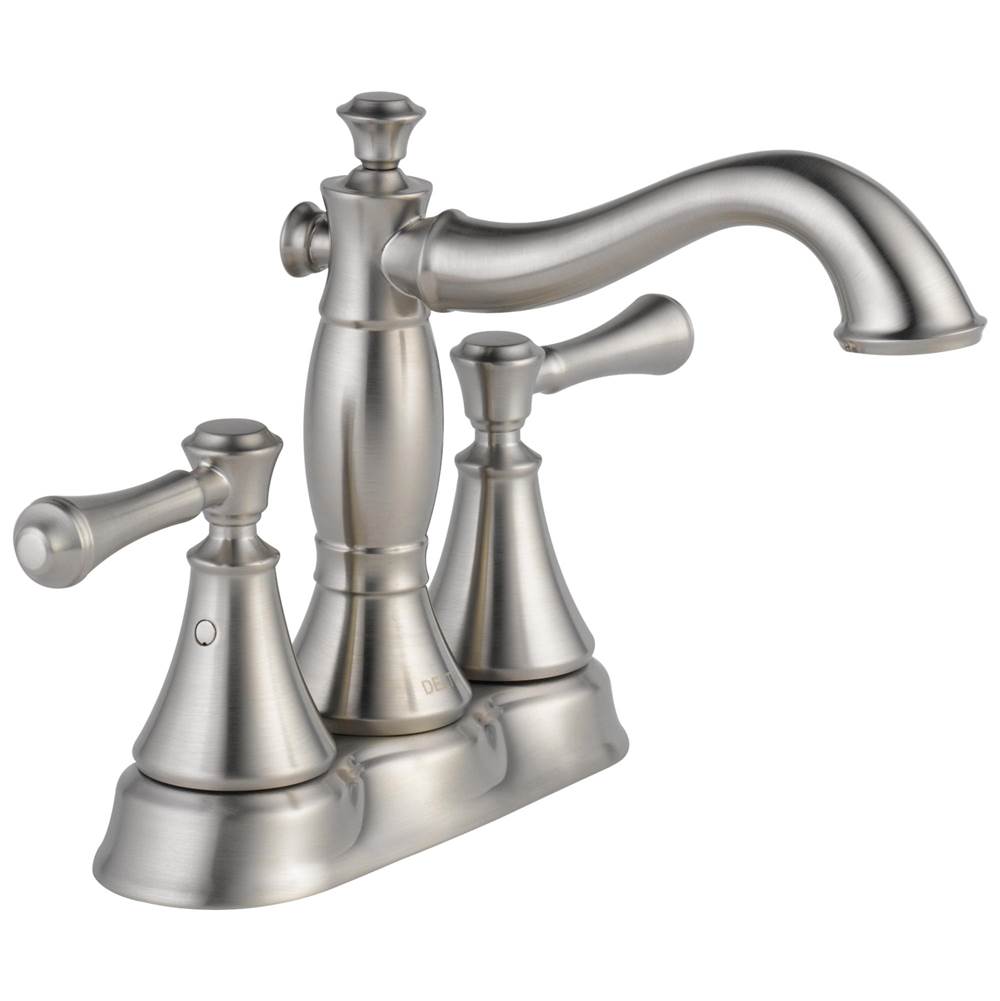 Delta Faucet Cassidy™ Two Handle Centerset Bathroom Faucet - Metal Pop-Up
