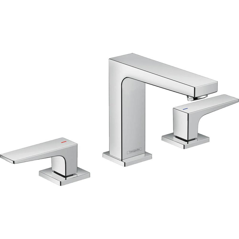 Hansgrohe Metropol Widespread Faucet 110 with Lever Handles and Pop-Up Drain, 0.5 GPM