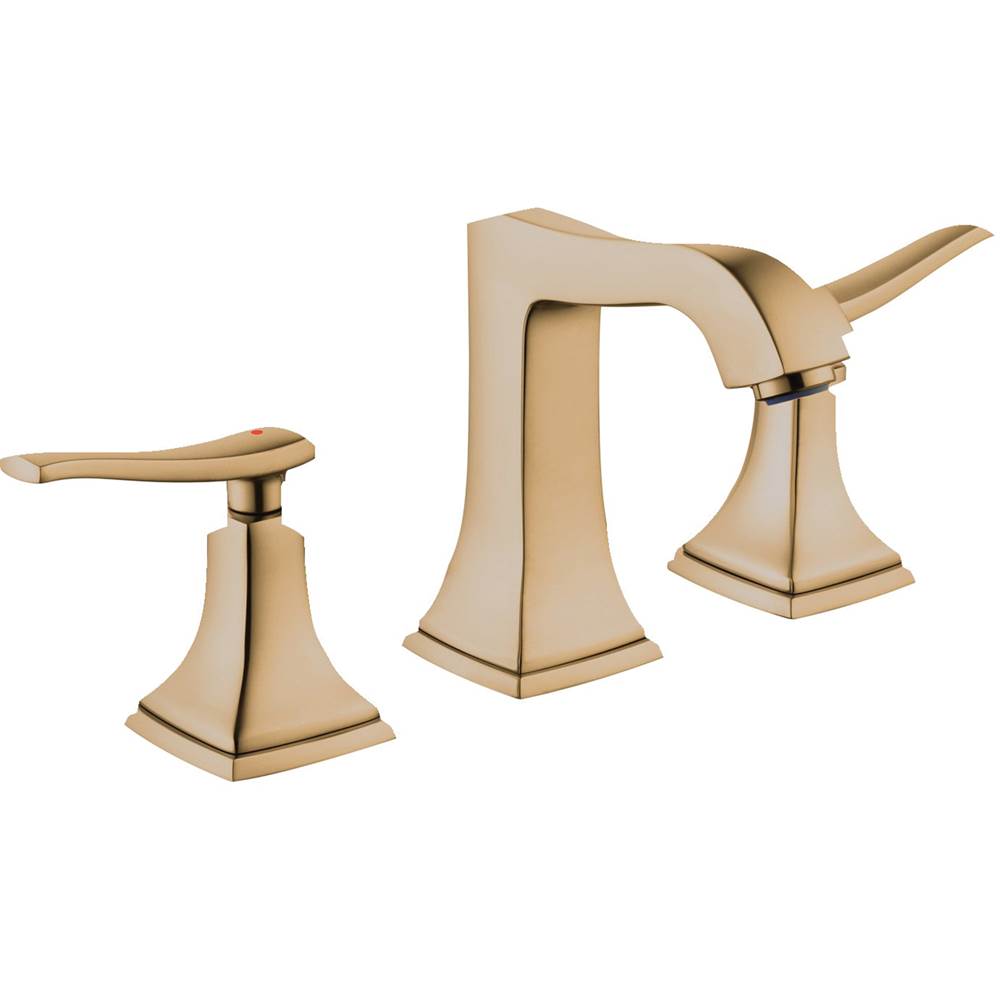 Hansgrohe Metropol Classic Widespread Faucet 110 with Lever Handles and Pop-Up Drain, 1.2 GPM