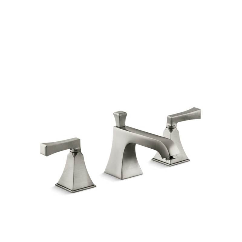 Kohler Memoirs® Stately Widespread bathroom sink faucet with Deco lever handles