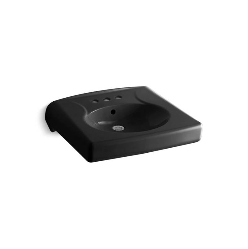 Brenham™ Wall-mounted or concealed carrier arm mounted commercial bathroom sink with 4'' centerset faucet holes