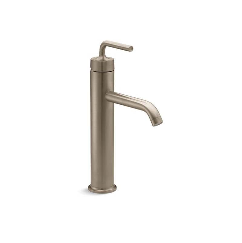 Kohler Purist® Tall Single-handle bathroom sink faucet with straight lever handle