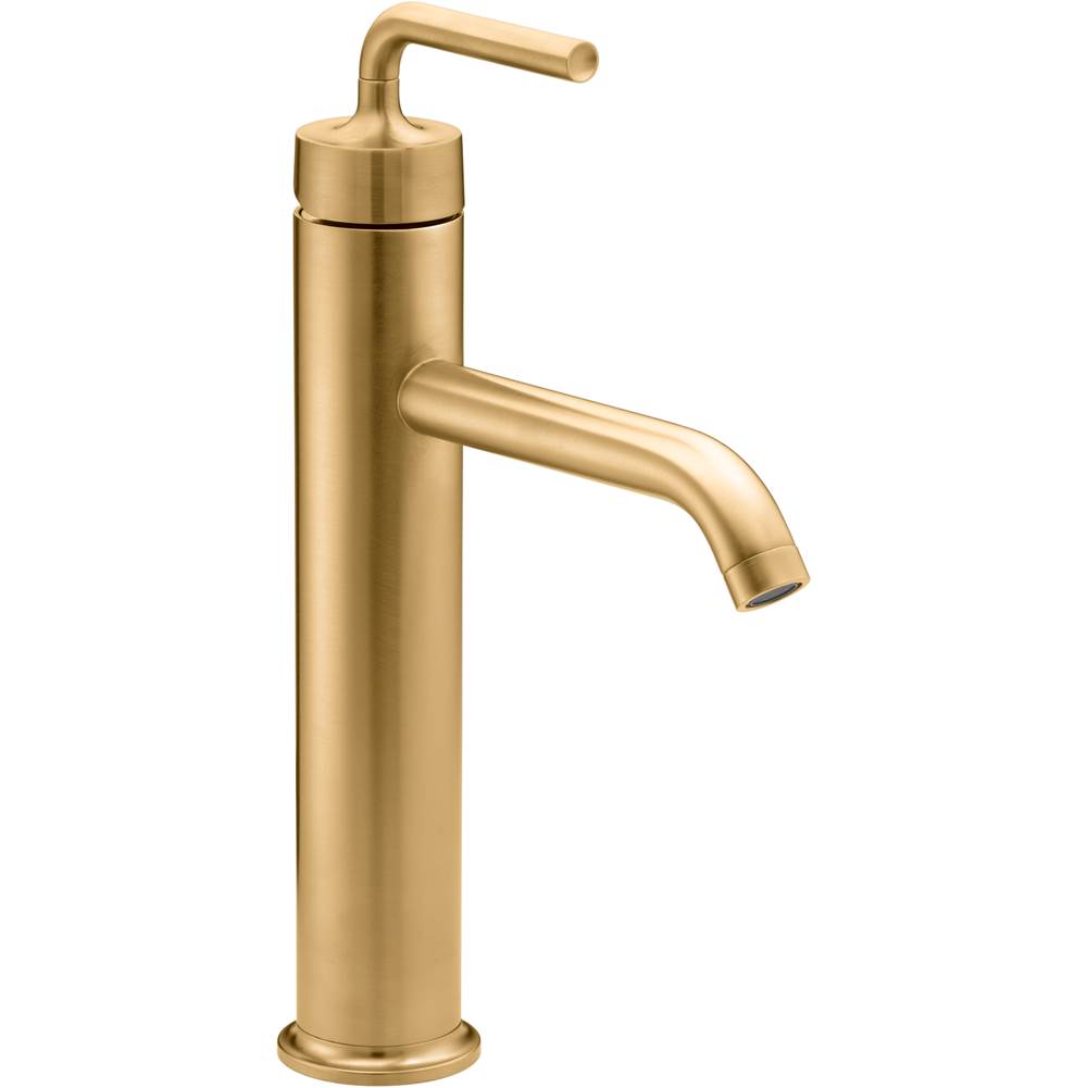 Kohler Purist® Tall Single-handle bathroom sink faucet with straight lever handle