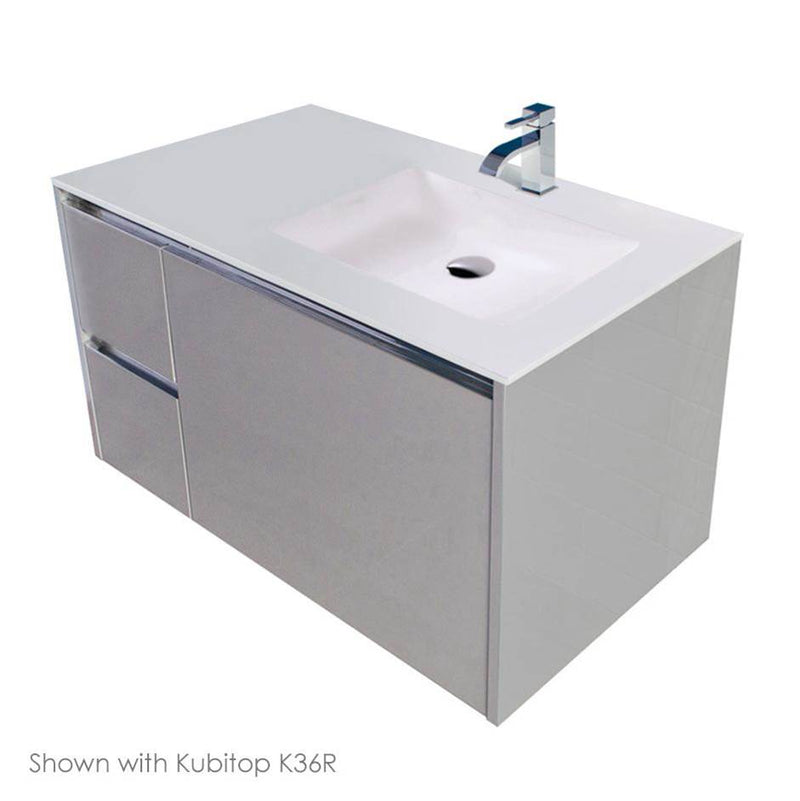 Lacava Vanity top solid surface Bathroom Sink with overflow.