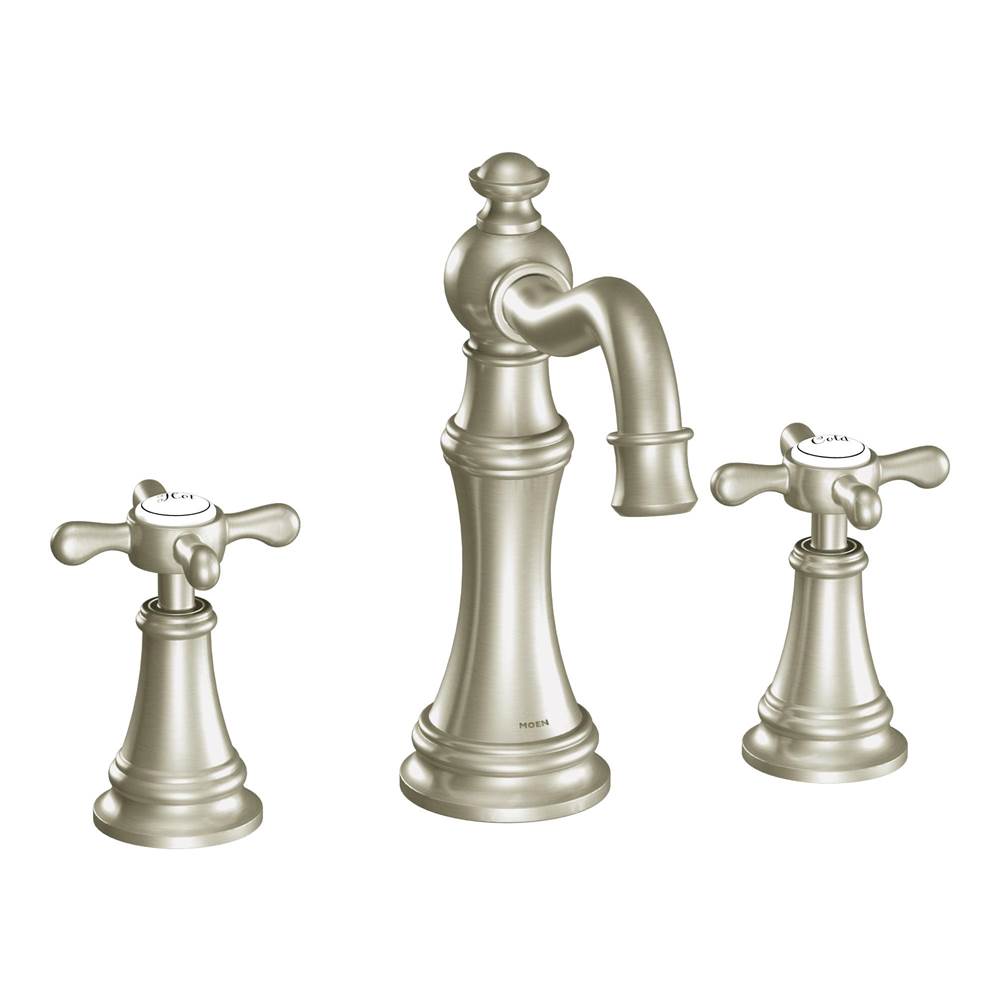 Moen Weymouth 8 in. Widespread 2-Handle High-Arc Bathroom Faucet Trim Kit in Chrome (Valve Sold Separately)