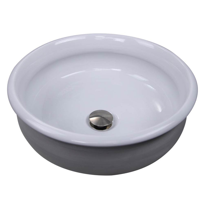 Nantucket Sinks Fireclay Hand-decorated Vanity Sink Biscayne