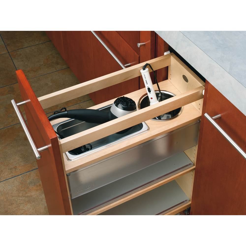 Rev-A-Shelf Wood Vanity Cabinet Pull Out Grooming Organizer w/Soft Close