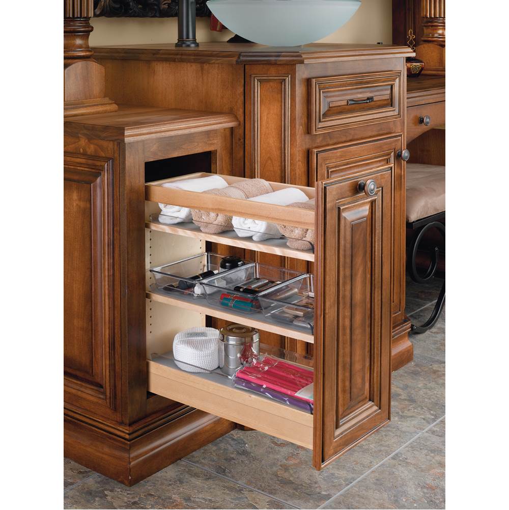 Rev-A-Shelf Wood Vanity Pull Out Organizer w/Soft Close