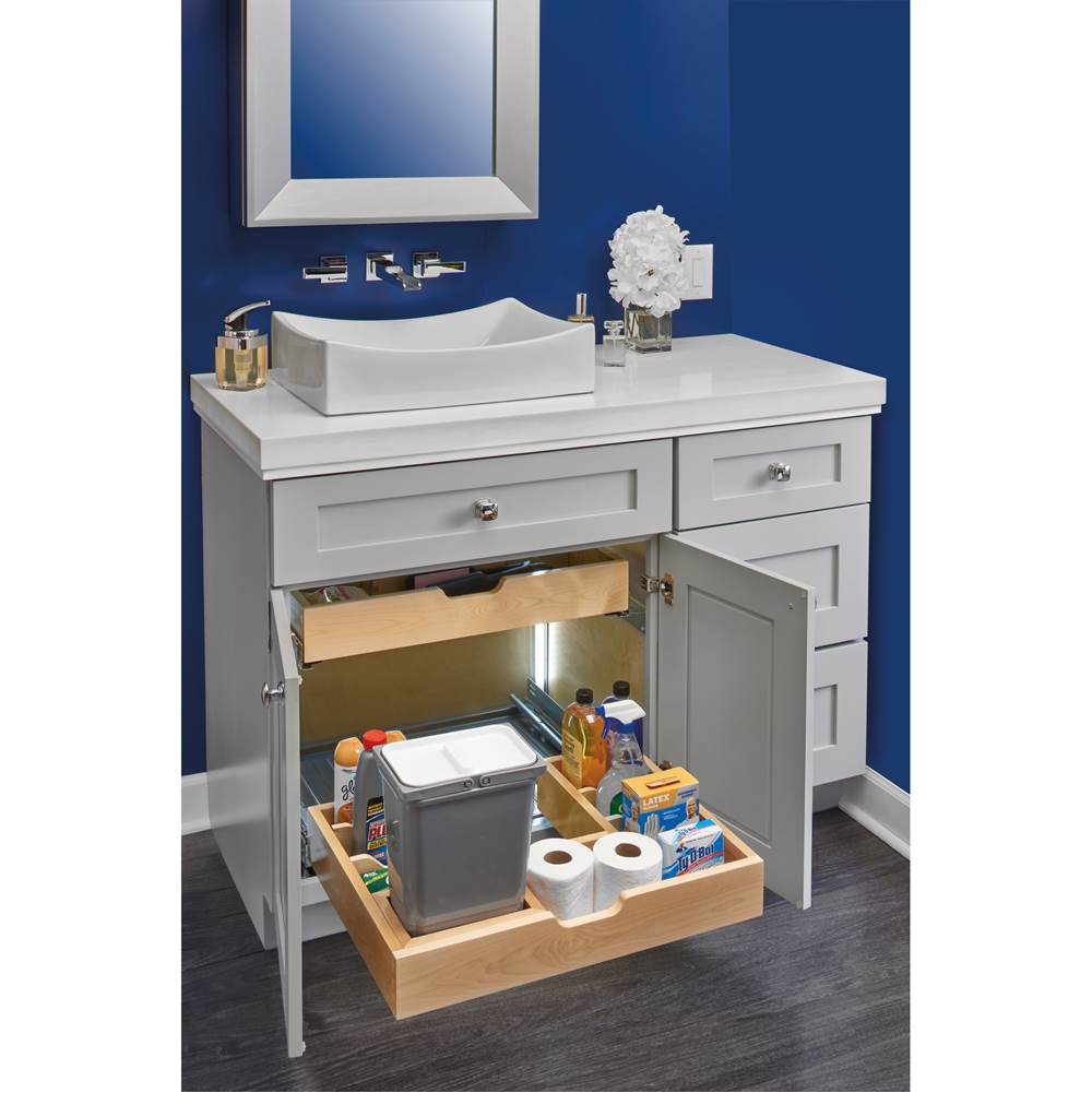 Rev-A-Shelf Wood Vanity Sink Cabinet Pull Out Organizer