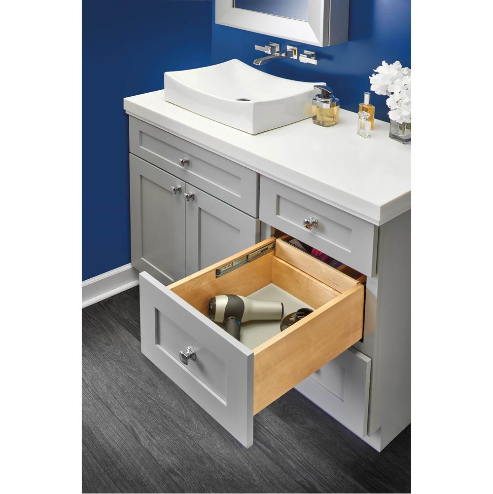 Rev-A-Shelf Wood Vanity Cabinet Replacement Half Tier Drawer System (No Slides)