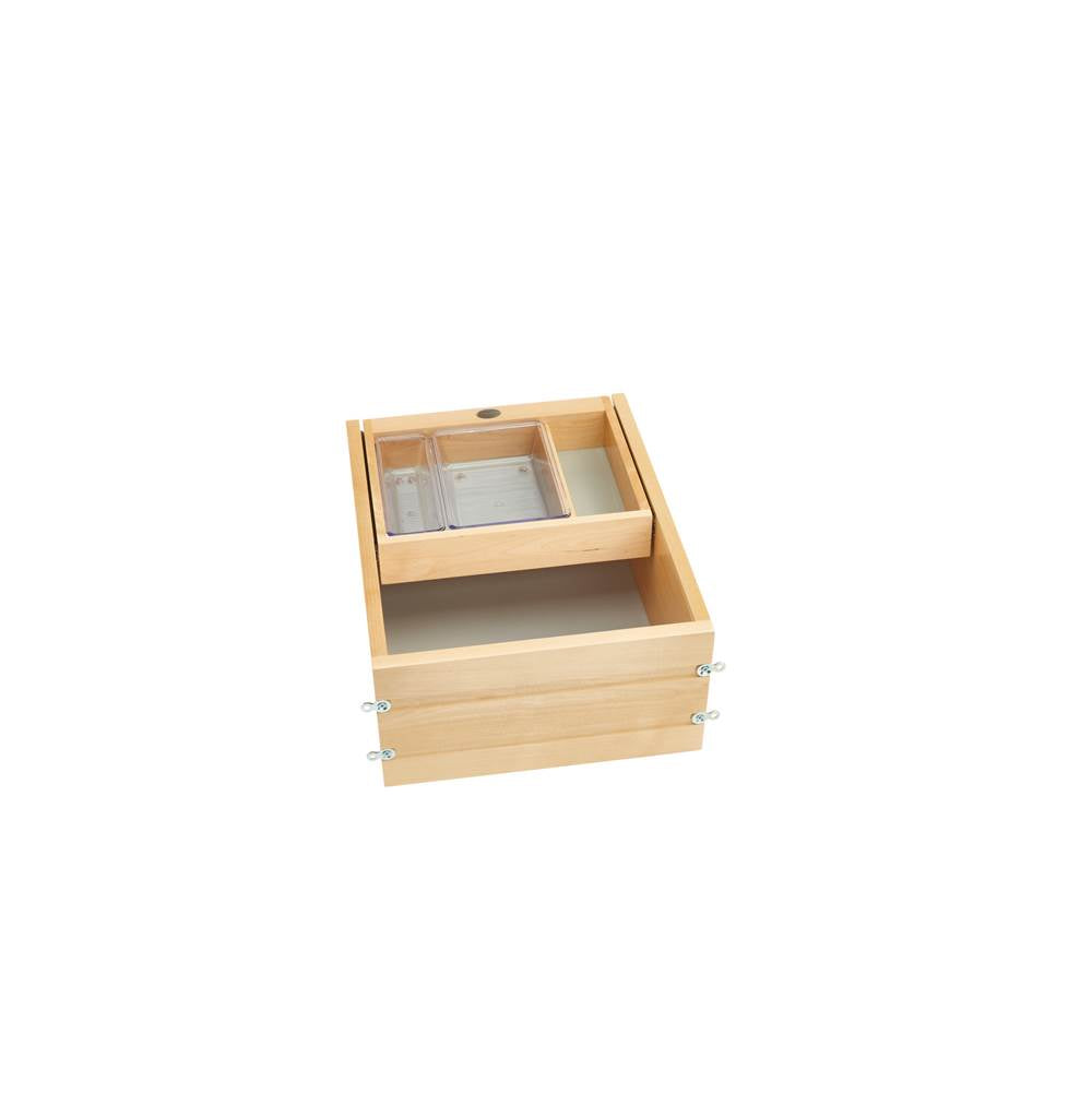 Rev-A-Shelf Wood Vanity Cabinet Replacement Half Tier Drawer System w/Soft Close