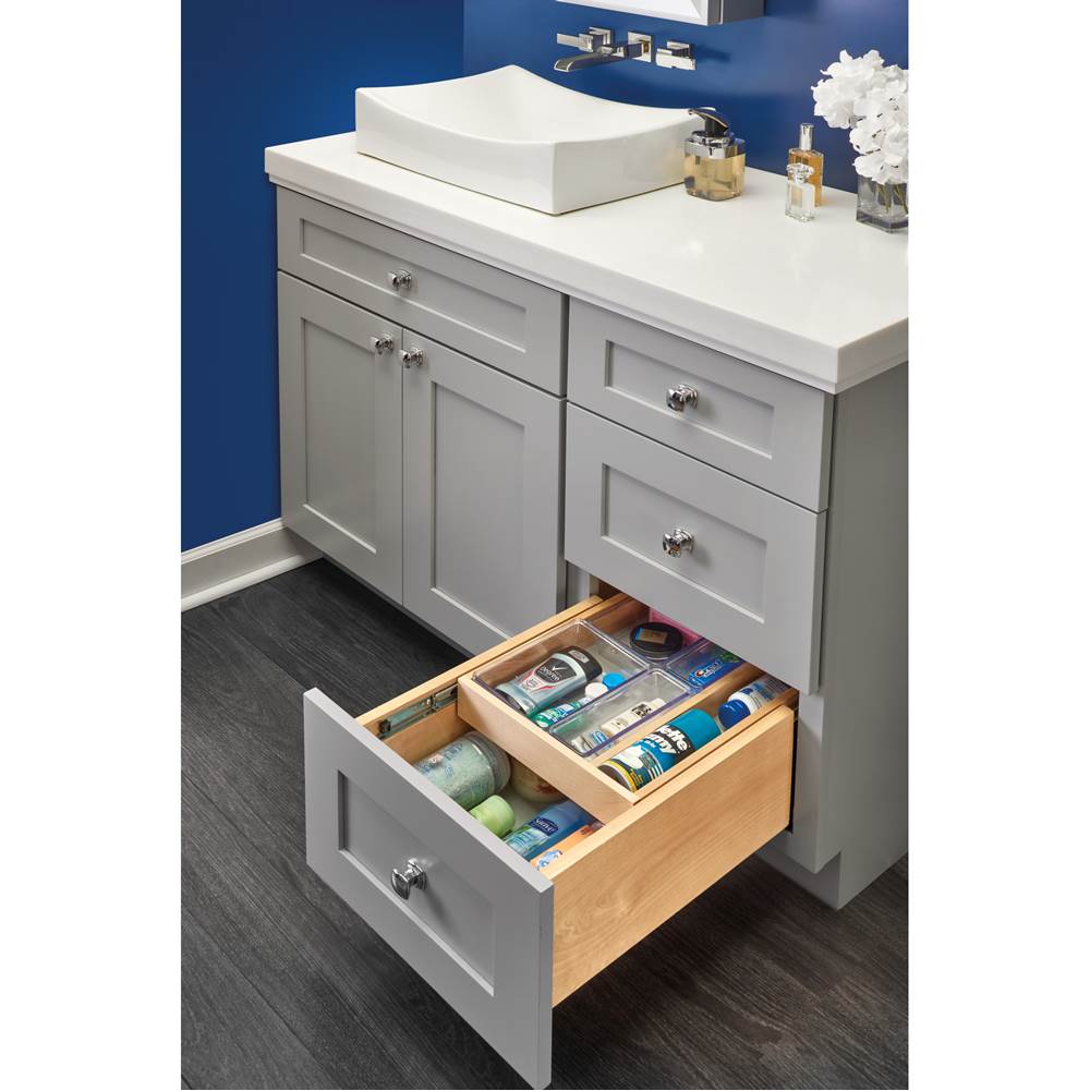 Rev-A-Shelf Wood Vanity Cabinet Replacement Two Tier Drawer System (No Slides)