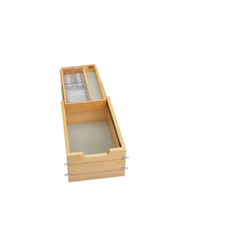 Rev-A-Shelf Wood Vanity Cabinet Replacement Two Tier Drawer System (No Slides)