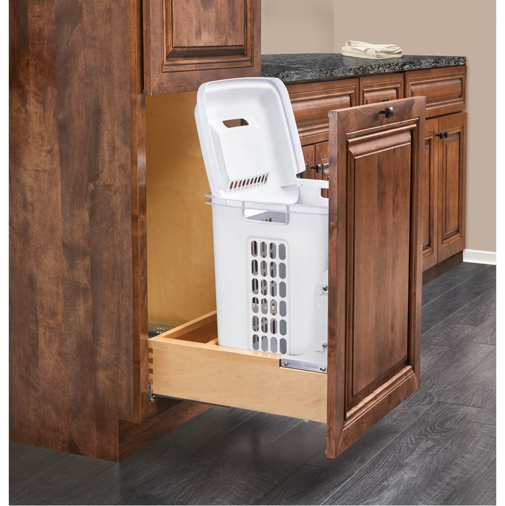 Rev-A-Shelf Wood Vanity Bottom Mount Hamper w/Soft Close