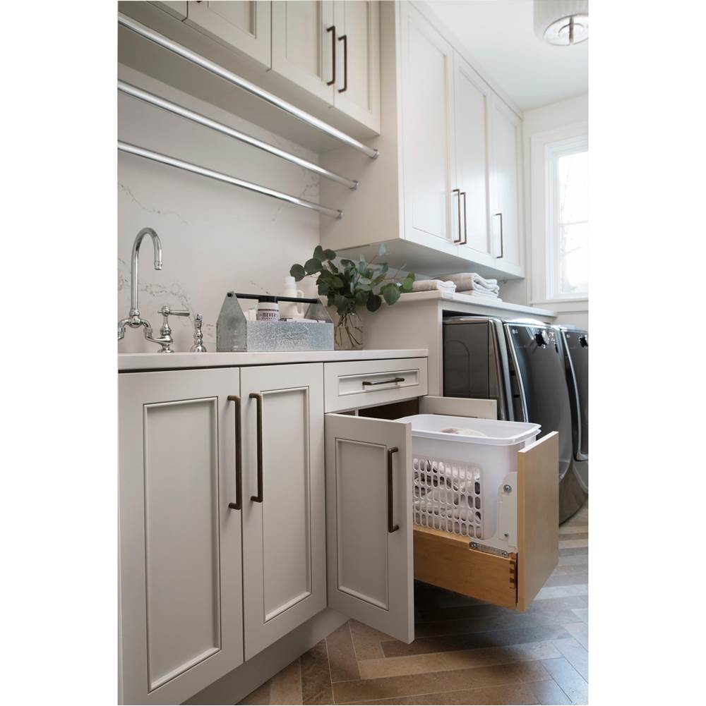 Rev-A-Shelf Wood Vanity Bottom Mount Hamper w/Soft Close/Open