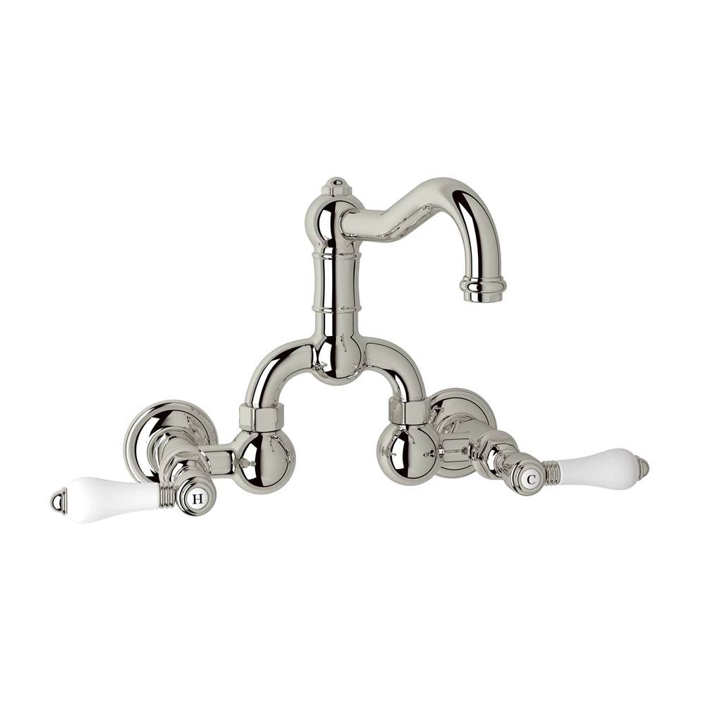 Rohl Acqui® Wall Mount Bridge Lavatory Faucet With Column Spout