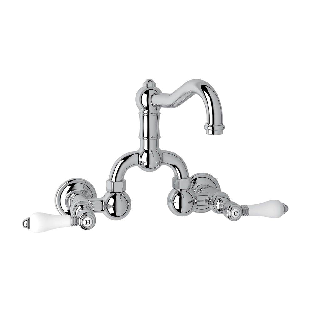Rohl Acqui® Wall Mount Bridge Lavatory Faucet With Column Spout