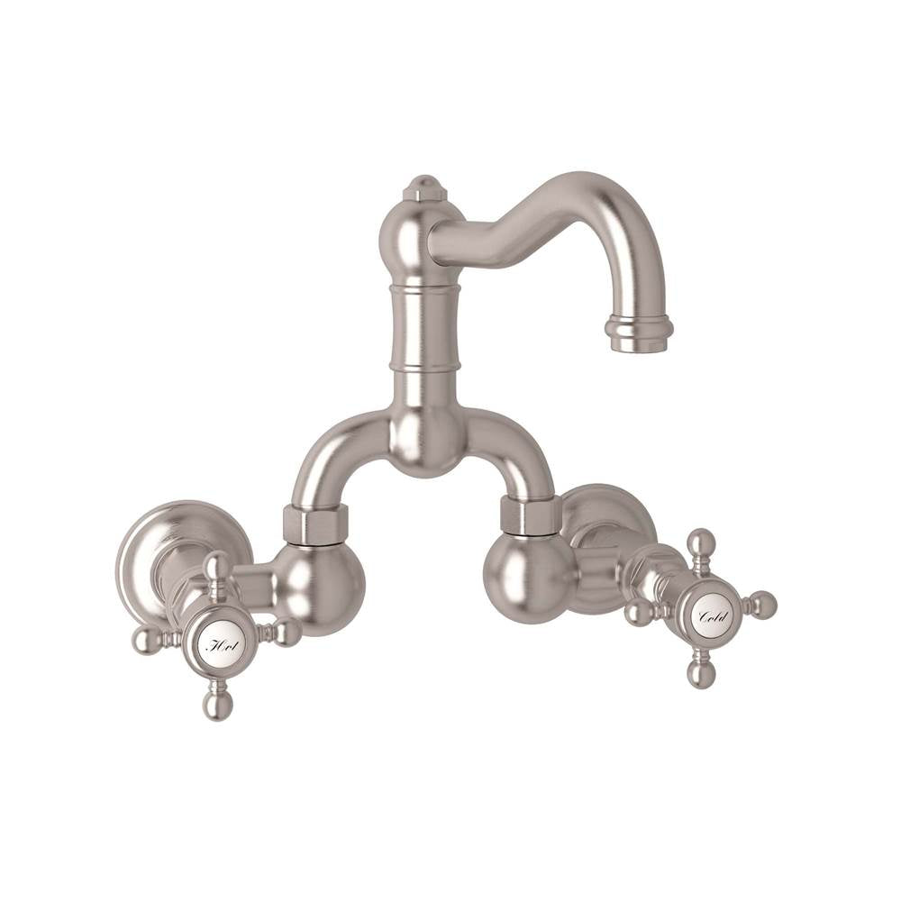 Rohl Acqui® Wall Mount Bridge Lavatory Faucet With Column Spout