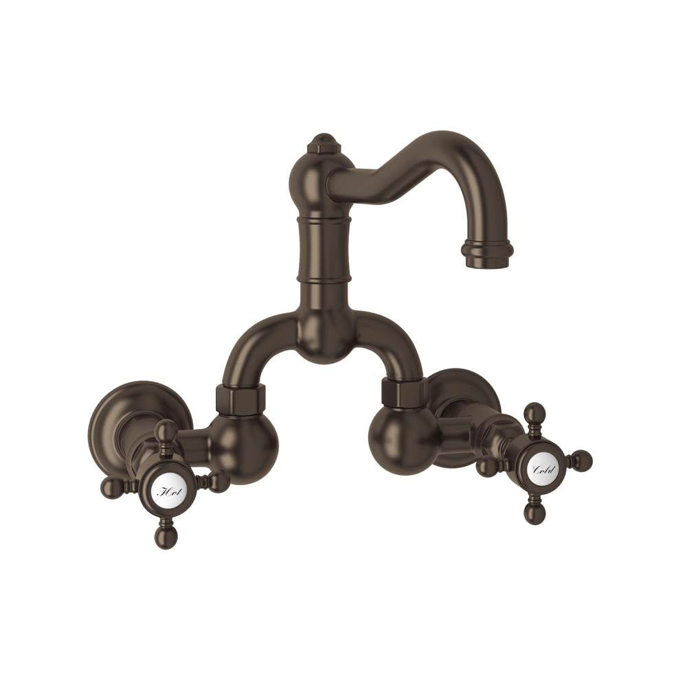 Rohl Acqui® Wall Mount Bridge Lavatory Faucet With Column Spout