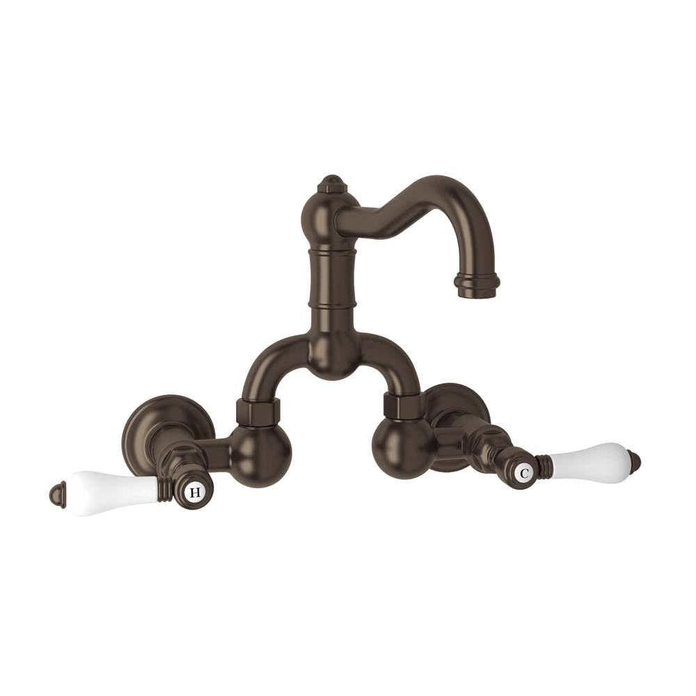 Rohl Acqui® Wall Mount Bridge Lavatory Faucet With Column Spout