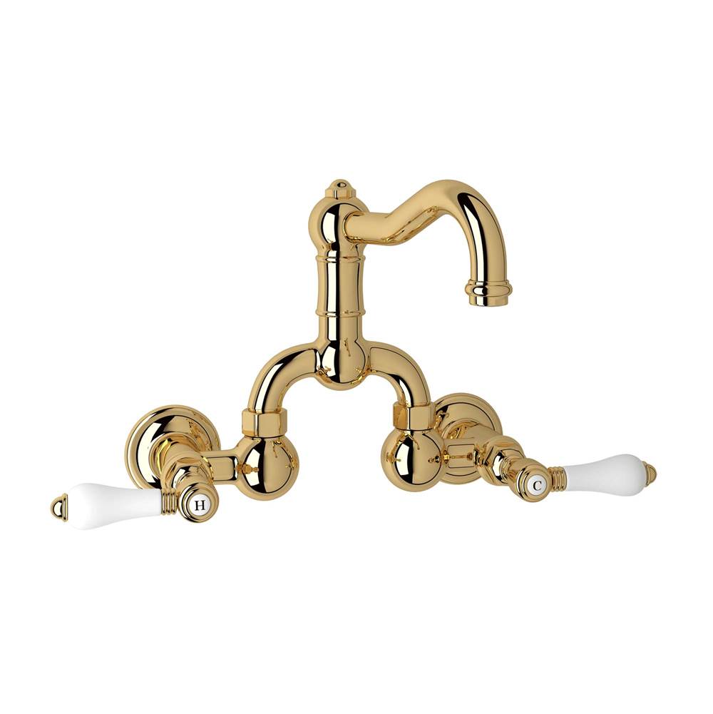 Rohl Acqui® Wall Mount Bridge Lavatory Faucet With Column Spout