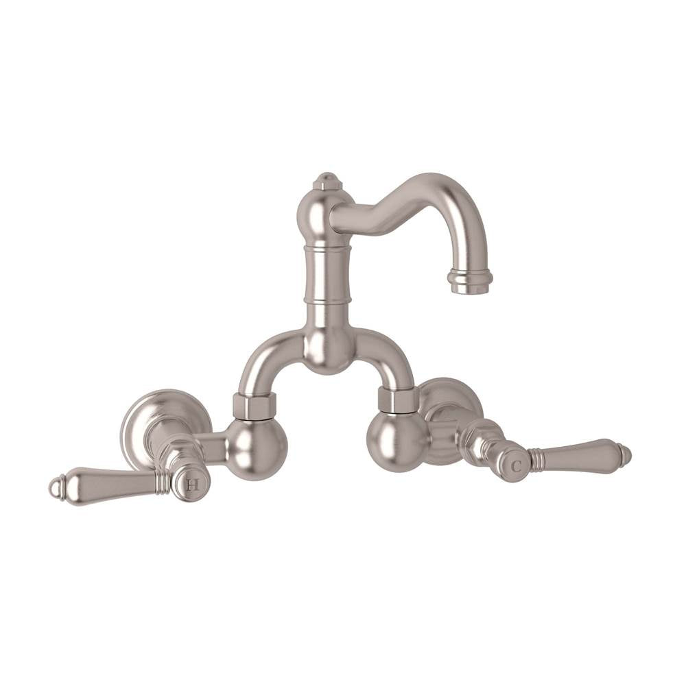 Rohl Acqui® Wall Mount Bridge Lavatory Faucet With Column Spout