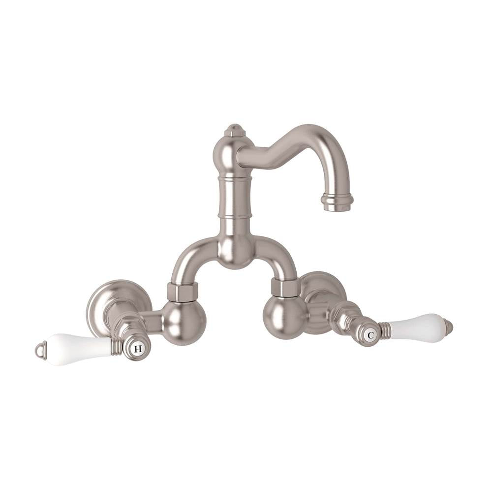 Rohl Acqui® Wall Mount Bridge Lavatory Faucet With Column Spout