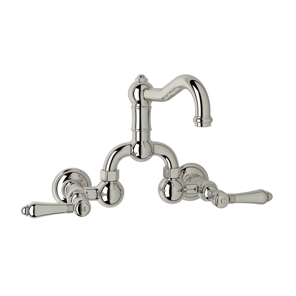 Rohl Acqui® Wall Mount Bridge Lavatory Faucet With Column Spout