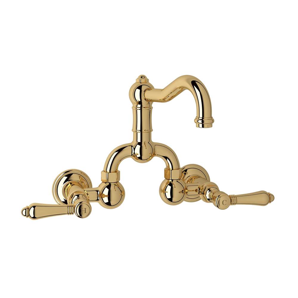 Rohl Acqui® Wall Mount Bridge Lavatory Faucet With Column Spout