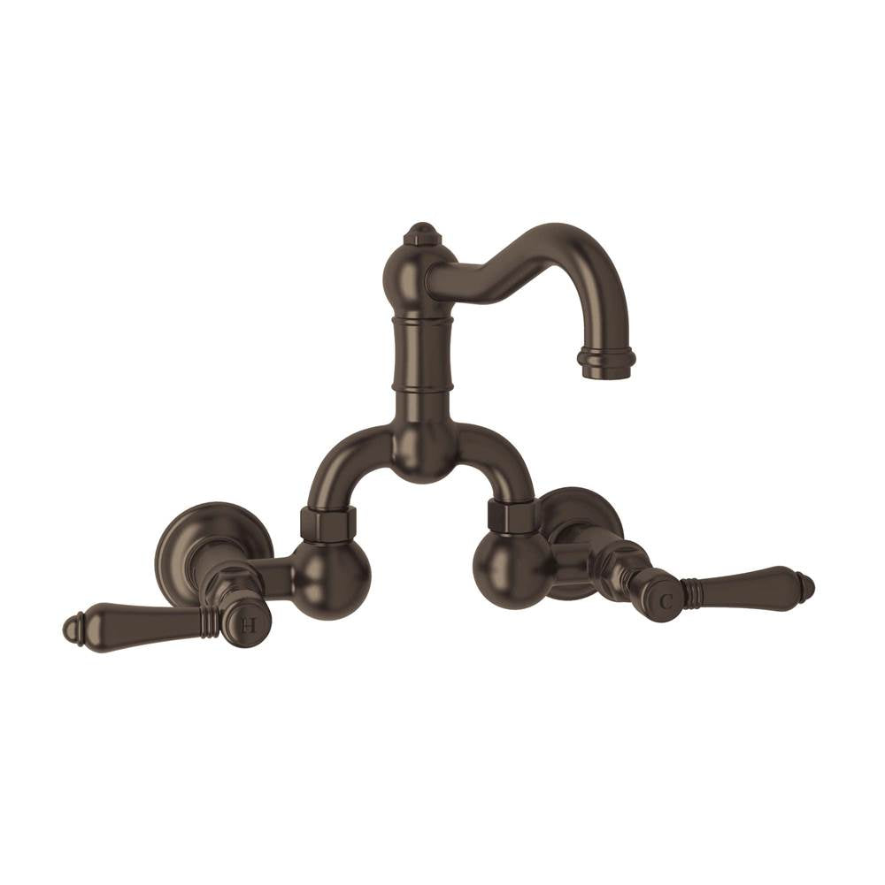Rohl Acqui® Wall Mount Bridge Lavatory Faucet With Column Spout