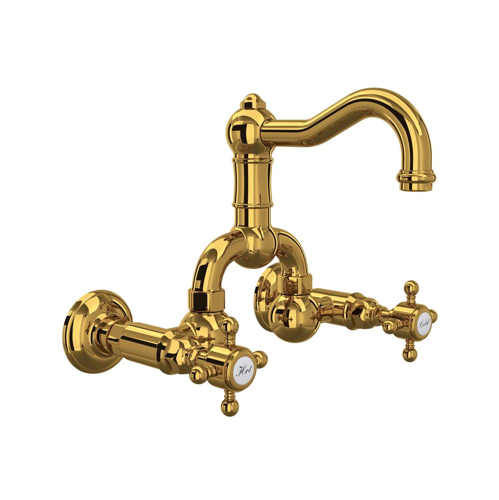 Rohl Acqui® Wall Mount Bridge Lavatory Faucet With Column Spout