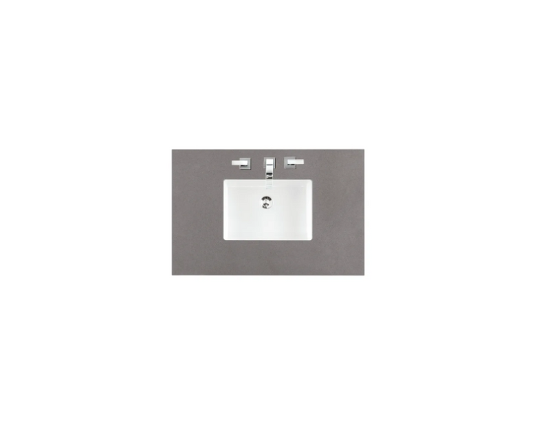 James Martin Vanities 36" Quartz Vanity Top with 1 Undermount Porcelain Sink and 3 Faucet Holes