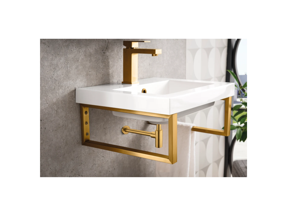 James Martin Vanities Boston 19-5/8" Rectangular Porcelain Console Bathroom Sink with Overflow and Single Faucet Hole