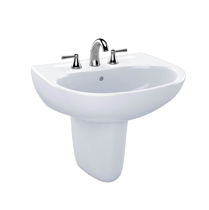 TOTO Toto® Supreme® Oval Wall-Mount Bathroom Sink With Cefiontect And Shroud For 4 Inch Center Faucets