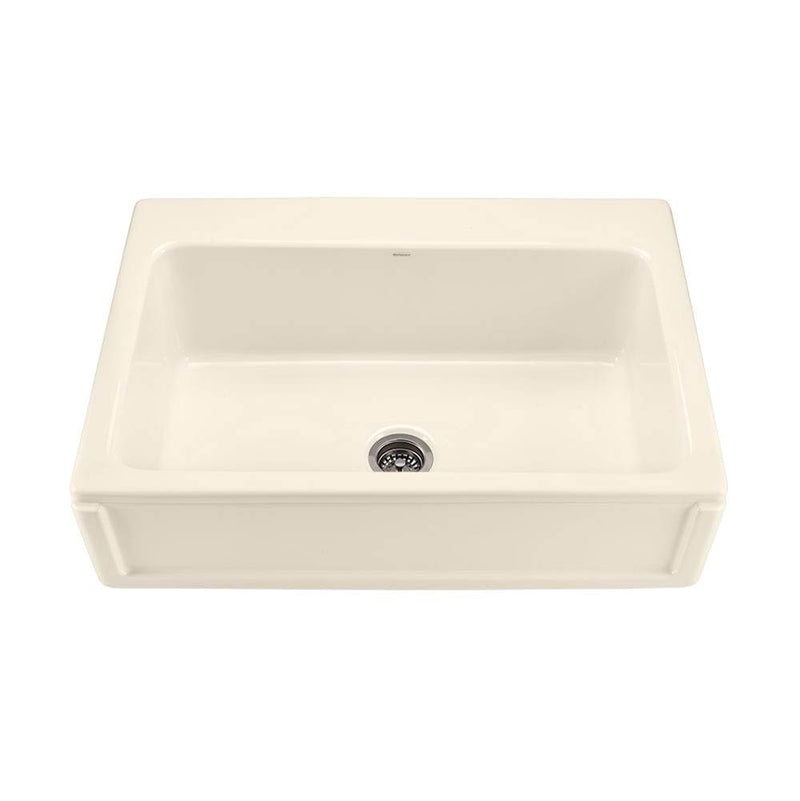 MTI Basics 33X22 Biscuit Border Front Single Bowl Basics Farmhouse Sink-Mccoy