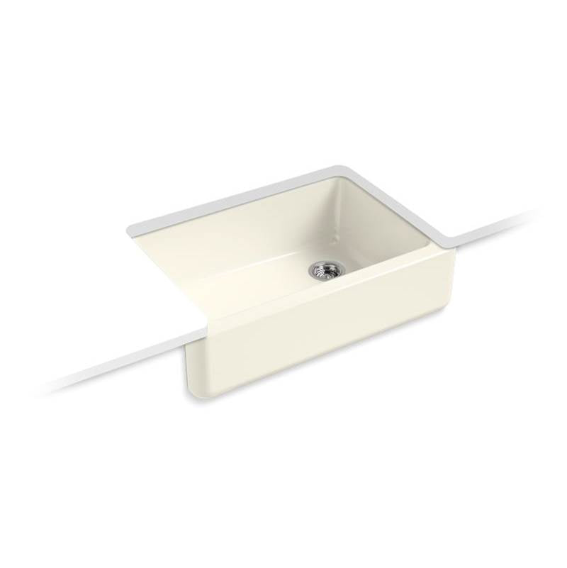 Kohler Whitehaven® 32-11/16'' x 21-9/16'' x 9-5/8'' undermount single-bowl farmhouse sink with tall apron