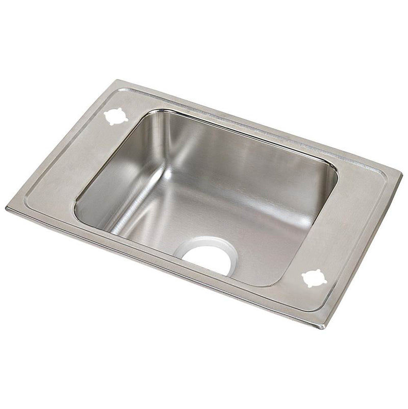 Elkay Lustertone Classic Stainless Steel 31'' x 19-1/2'' x 7-5/8'', 2LM-Hole Single Bowl Drop-in Classroom Sink